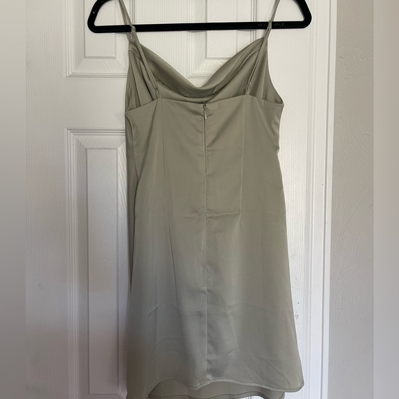 Urban Outfitters Sage Green Mallory Cowl Neck Slip Dress - Picture 3 of 7